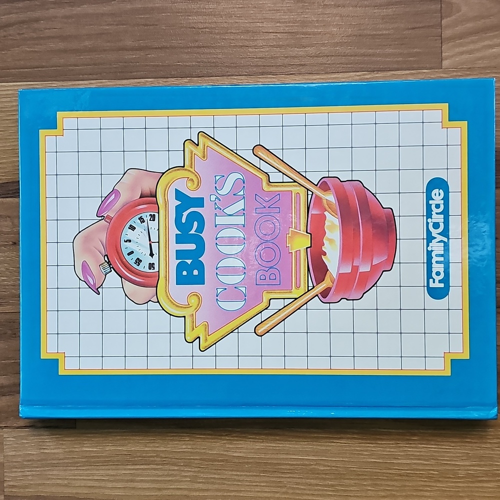 Busy Cook's Book, Family Circle, Vintage 1988 - Blue and Pink